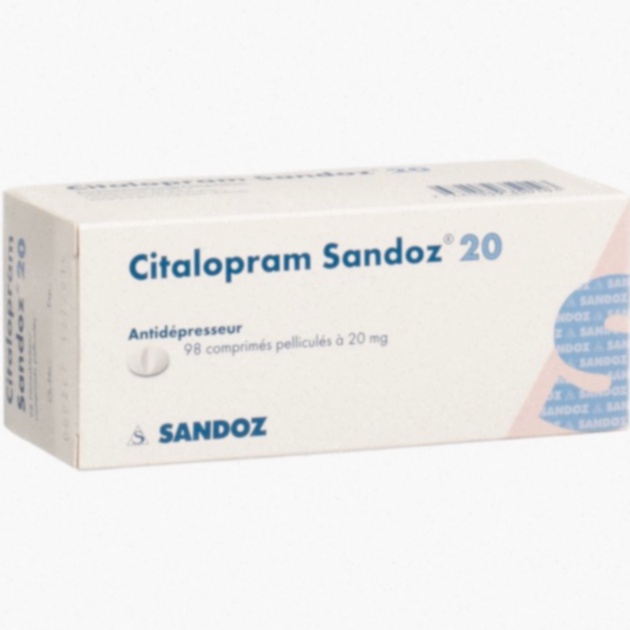 Illustration de gélules de Citalopram et symbole France