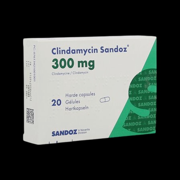 Acheter Clindamycin - Illustration de capsules et boîte pharmaceutique
